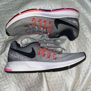 Nike Womens Air Zoom Pegasus 33 Running Shoes Gray